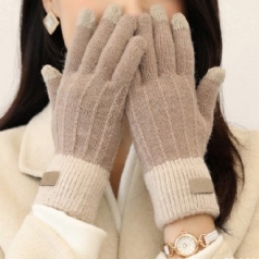배색 스마트 터치 장갑, 여성장갑, 겨울장갑, 스마트 폰터치 장갑, 니트장갑