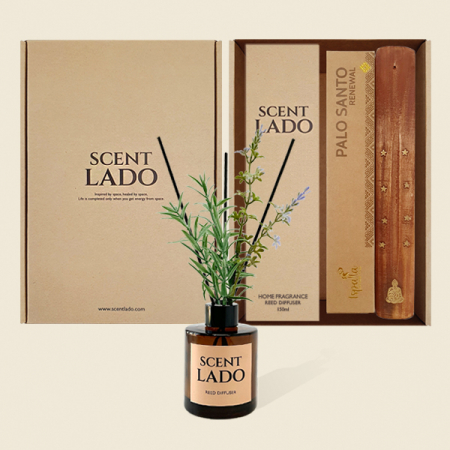 센트라도 디퓨저 로즈라벤더 150ml + 이스팔라 팔로산토 인센스 스틱 방향제 세트 #3