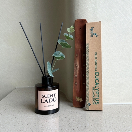 [센트라도] 디퓨저 유칼립투스 150ml + 이스팔라 팔로산토 인센스 스틱 방향제 세트 #2