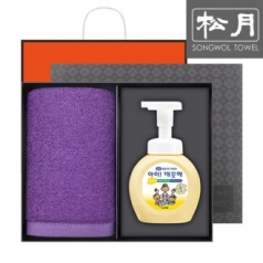 송월 뱀부 프리미엄 무지타올 1p + 아이 깨끗해 핸드워시