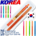 코리아 뉴니들 3색 볼펜 + 스타 사각 형광펜세트