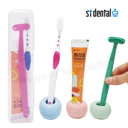 ST덴탈 혀클리너 클리오R 페리오 칫솔 치약 여행용세트 #2