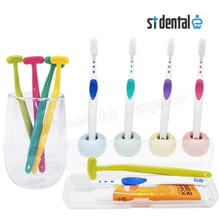 ST덴탈 혀클리너 클리오R 페리오 칫솔 치약 여행용세트 #4