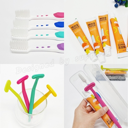 ST덴탈 혀클리너 클리오R 페리오 칫솔 치약 여행용세트 #5