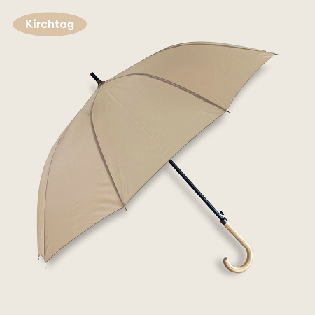 키르히탁 65 10k 소프트 파스텔 나무 곡자 우산 베이지 #2