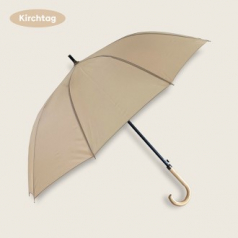 키르히탁 65 10k 소프트 파스텔 나무 곡자 우산 베이지