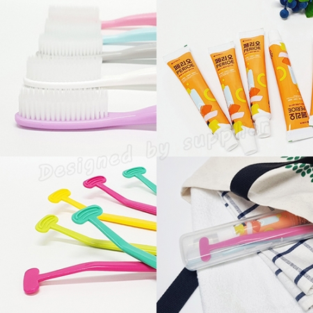 ST덴탈 혀클리너 왕헤더캡 페리오 칫솔 치약 여행용세트 #5