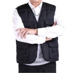 코튼 멀티 포켓 패딩 작업조끼, 경량 패딩 조끼 작업복 C타입