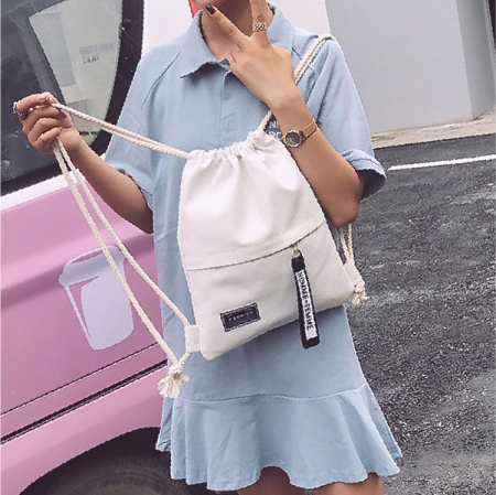 캔버스 스트링 백팩, 여성 백팩, 여자 백팩, 스타일 백팩, 캔버스 백팩 #2