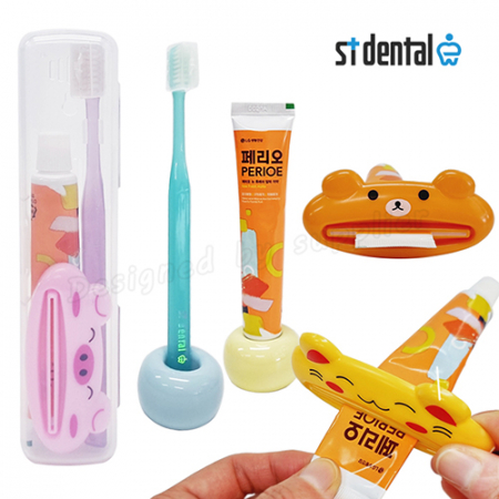 치약 짜개 st엠보싱 페리오 칫솔 치약 여행용세트 #3