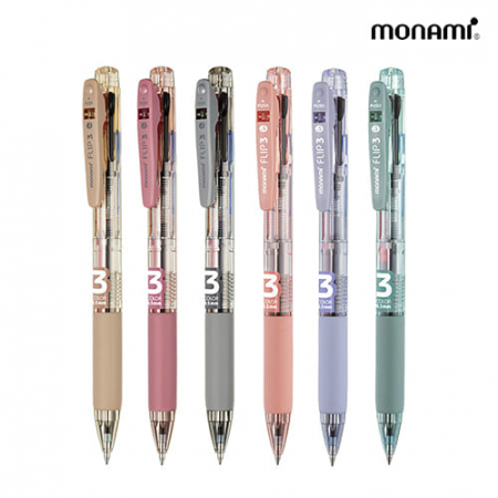 모나미 플립3 볼펜 0.5mm (3색심) // 부드러운 필기 #2