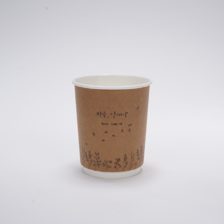 캘리그라피 크라프트 이중컵 [마음설레다] 10온스 #2