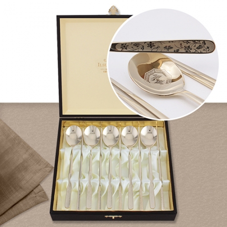 국화 티타늄수저 5벌(1202-C) #2