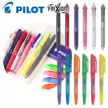 파이롯트 프릭션 슬림 3색 볼펜 0.5mm + 라이트 형광펜 세트 #2