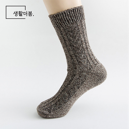 남성 보카시 두꺼운 꽈배기 중목양말 10켤레 #4