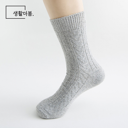 남성 보카시 두꺼운 꽈배기 중목양말 10켤레 #6