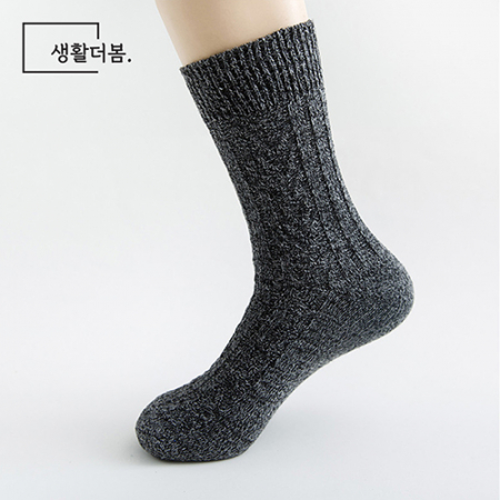 남성 보카시 두꺼운 꽈배기 중목양말 10켤레 #7