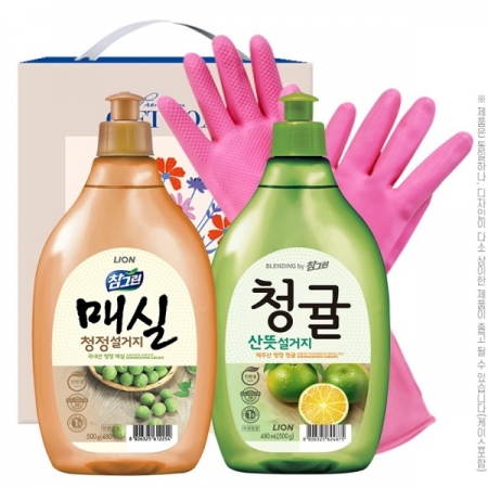 CJ 참그린 주방세제 3종 (매실, 청귤용기, 고무장갑) #2