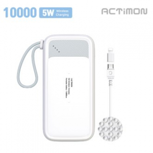엑티몬 무선충전 보조배터리10000mh 5w