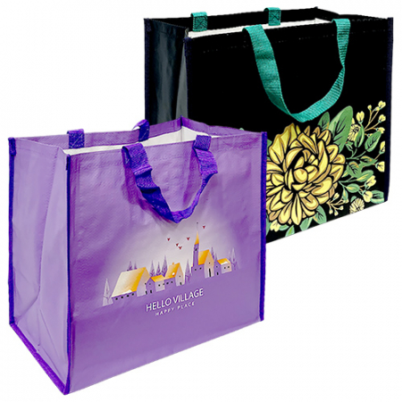 타포린백 빌리지, 시장가방 장바구니 타포린백 플라워 무늬 시티 빌리지 #2