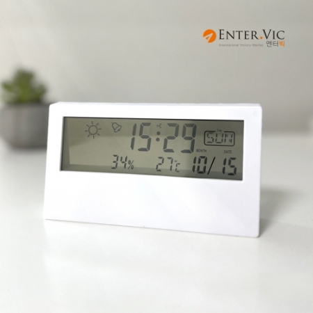 리움 D-C90 온습도 LCD 탁상용시계 #3