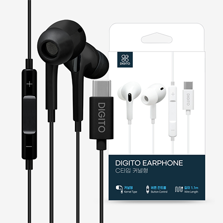 디지토 C타입 커널형 유선 이어폰 DT-MCTKN, 이어팟, 줄이어폰 #3
