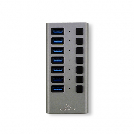 유전원 USB 허브 알루미늄 개별 전원스위치 7포트 WIZ-H72S #3