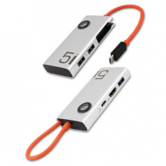 멀티 USB 허브 USB-C 알루미늄 HDMI PD3.0 WP510C