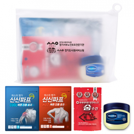 건강돌봄 안전키트 신신파프 숨수건 (대형 / 소형선택) 바세린 3종 #2