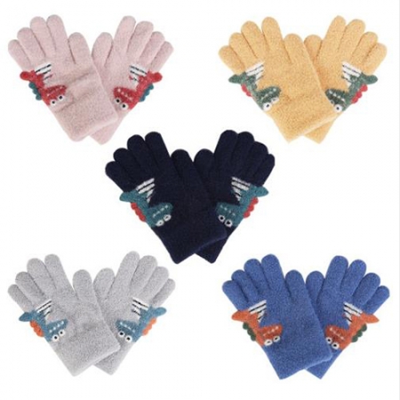 다이노스 기모 니트 아동장갑 핑거홀 기모안감 스마트 터치장갑 방한방갑 털장갑 #2