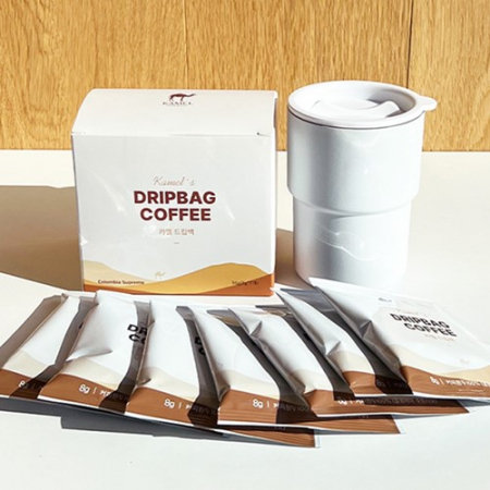 싱글 드립백 선물세트, 네코 텀블러 340ml + 카멜 드립백세트 네코 #3
