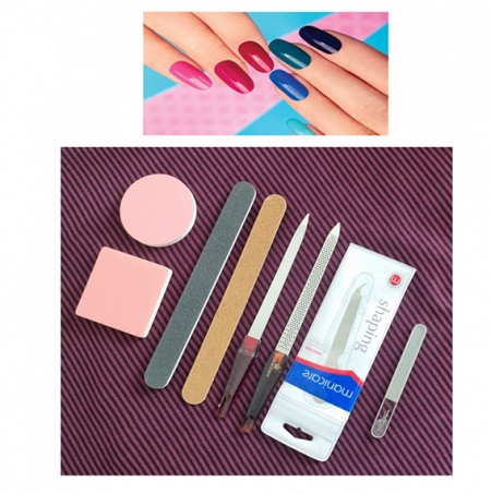 손톱정리기 네일파일 손톱광택 네일버퍼 8종세트 #3