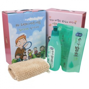 어려운이웃 (복지사각) 참그린 곡물 주방세제 용기+ 리필 고리타올