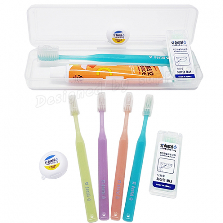 M케이스 엠보싱 페리오 st덴탈 치실 치간 칫솔치약 구강용품 여행용세트 #4