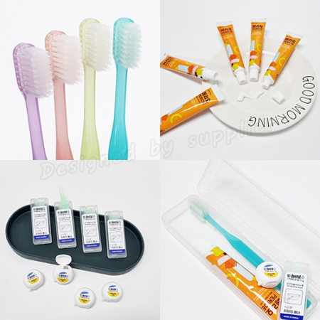 M케이스 엠보싱 페리오 st덴탈 치실 치간 칫솔치약 구강용품 여행용세트 #5