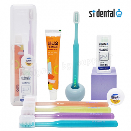 M케이스 엠보싱 페리오 st덴탈 치실 치간 칫솔치약 구강용품 여행용세트 #3