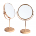 작은이미지: HM-421 메탈골드 우드받침 탁상 양면 확대거울 #3