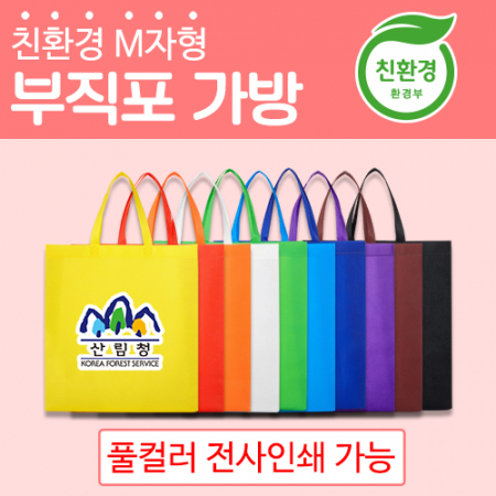 친환경 M자형 초음파 부직포가방, 시장가방, 쇼핑백(대 425x385x120mm) #2