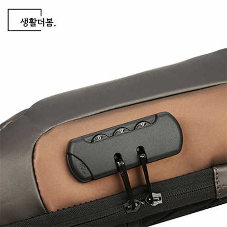 생활더봄 남자 크로스 메신저 슬링백 USB연결 도난방지 가방 #6