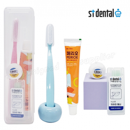 M케이스 왕헤더캡 페리오 st덴탈 치실 치간 칫솔치약 구강용품 여행용세트 #3