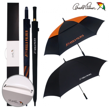 아놀드파마 75자동 이중방풍 블랙오렌지 우산 + 75자동 초경량 극세사(립)N 장우산세트 #2