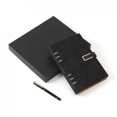클래식 레더 다이어리 볼펜 세트 사무실 다이어리 블랙 #3