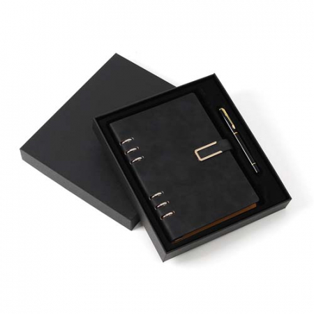 클래식 레더 다이어리 볼펜 세트 사무실 다이어리 블랙 #2