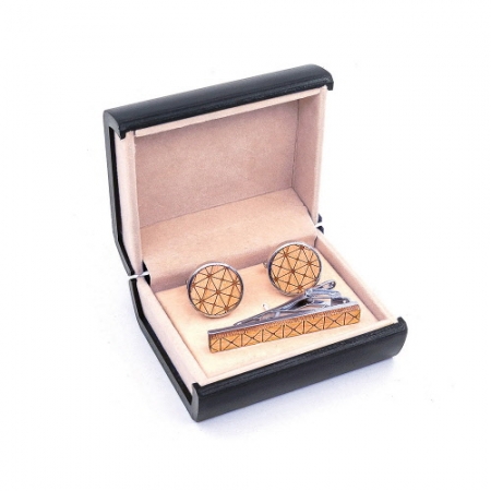 CH233 에코라이프 레트로 원목 단추 넥타이핀 선물세트 #2