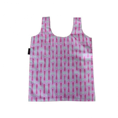 나뭇잎 핑크패턴 패션장바구니 (분홍색, 파란색(민트)] #4