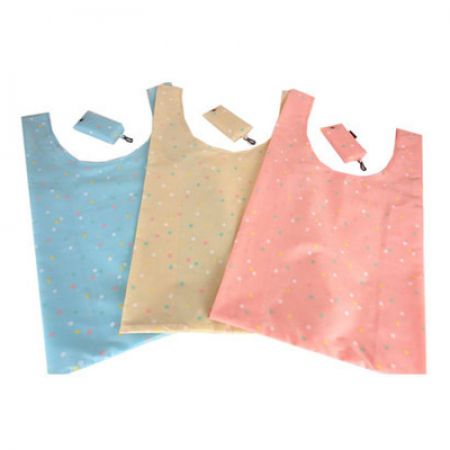 도트무늬B 패션 장바구니 (하늘, 핑크, 겨자) 380*435mm #2