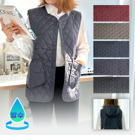 생활 방수 방한 퀄팅 앞치마 노카라 or 후드, 남자 여자 앞치마 #2