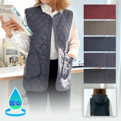 생활 방수 방한 퀄팅 앞치마 노카라 or 후드, 남자 여자 앞치마