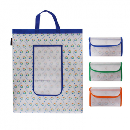 바람개비 똑딱이 부직포 장바구니 420x480mm WS288H #2