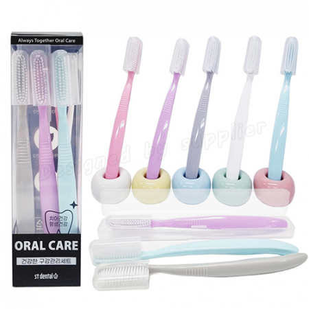 오랄케어 큐빅 왕헤더캡 5p 14호 미세모칫솔 선물세트 #4